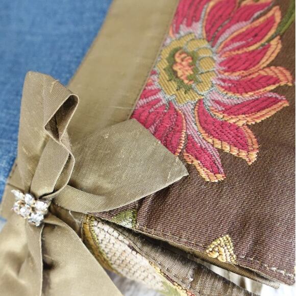 The Denim Taylor brocade n bling jean jacket n silk belted jeans n trim 14 - Picture 16 of 16